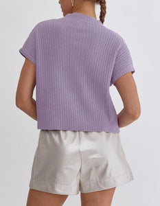 Annabelle Cropped Sweater (Lavender)