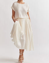 Load image into Gallery viewer, Isabella Textured Skirt (Cream)