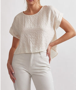 Isabella Textured Top (Cream)