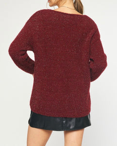 Cranberry Red Sweater