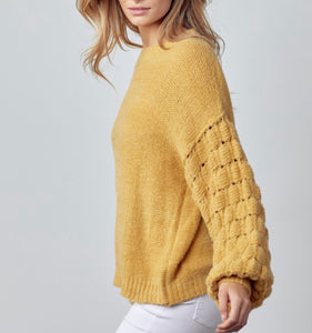 Butterscotch Bubble Sweater