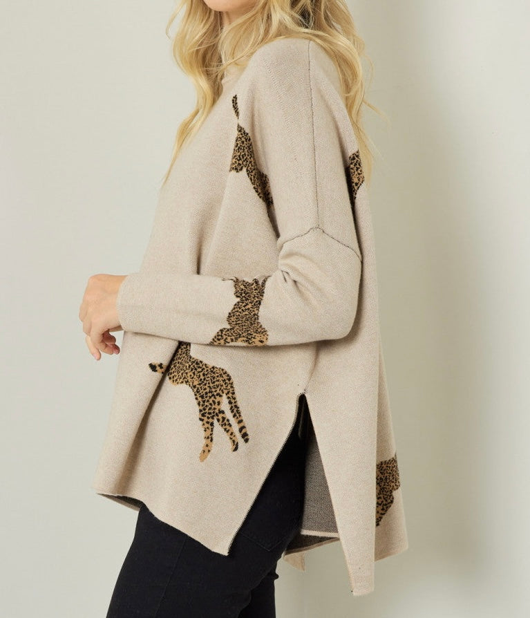 Betty Cheetah Sweater Plus