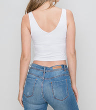 Load image into Gallery viewer, Solid Cropped Tank (White)