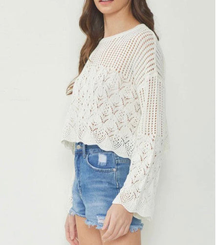 Creamy Cropped Sweater