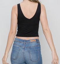 Load image into Gallery viewer, Solid Cropped Tank (Black)