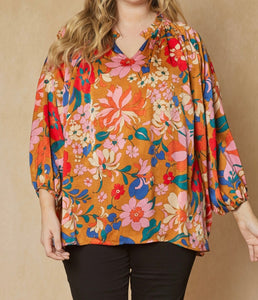 Sydney Floral Blouse Plus