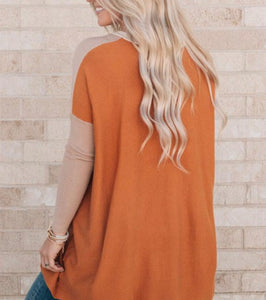 Caramel Color Block Top