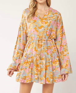 Annette Retro Floral Dress