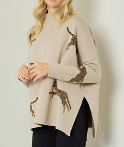 Betty Cheetah Sweater Plus